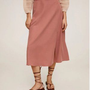 Mango Midi Skirt - NWT Size Medium (Blush Pink)